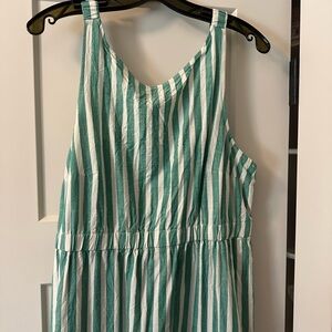 Universal Thread Green and White Striped Dress
